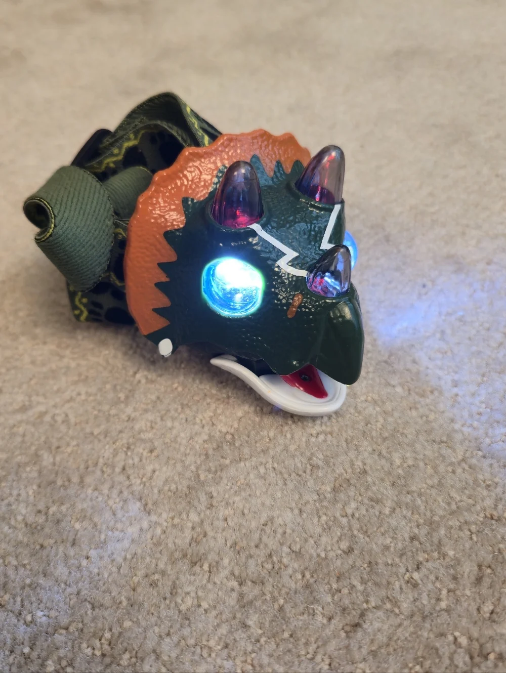 Triceratops LED Headlamp - Dinosaur Headlamp for Kids Camping Gear Essentials